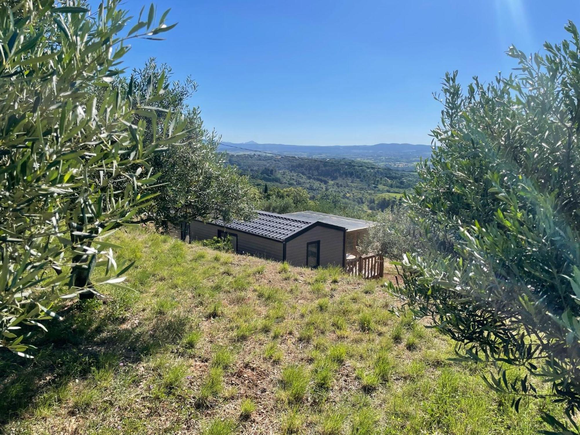 Mobil-Home En Pleine Nature A 3 Mins Du Lac Du Salagou Avec Vue Panoramique Lacoste  المظهر الخارجي الصورة